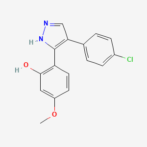 2-[4-(4-chlorophenyl)-1H-pyrazol-3-yl]-5-methoxyphenol