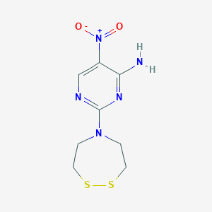 2-(1,2,5-Dithiazepan-5-yl)-5-nitropyrimidin-4-amine
