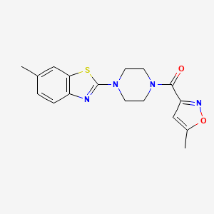 (4-(6-Methylbenzo[d]thiazol-2-yl)piperazin-1-yl)(5-methylisoxazol-3-yl)methanone