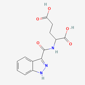 molecular formula C13H13N3O5 B2673290 2-[(2H-indazol-3-yl)formamido]pentanedioic acid CAS No. 1231206-19-1