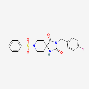 3-(4-Fluorobenzyl)-8-(phenylsulfonyl)-1,3,8-triazaspiro[4.5]decane-2,4-dione