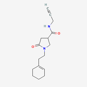 1-[2-(Cyclohexen-1-yl)ethyl]-5-oxo-N-prop-2-ynylpyrrolidine-3-carboxamide