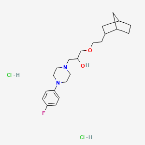 1-(2-((1R,4S)-bicyclo[2.2.1]heptan-2-yl)ethoxy)-3-(4-(4-fluorophenyl)piperazin-1-yl)propan-2-ol dihydrochloride