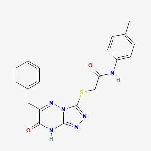 2-((6-benzyl-7-oxo-7,8-dihydro-[1,2,4]triazolo[4,3-b][1,2,4]triazin-3-yl)thio)-N-(p-tolyl)acetamide