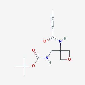 Tert-butyl N-[[3-(but-2-ynoylamino)oxetan-3-yl]methyl]carbamate
