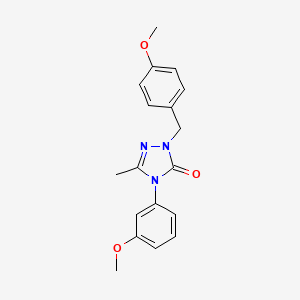 molecular formula C18H19N3O3 B2673304 2-(4-methoxybenzyl)-4-(3-methoxyphenyl)-5-methyl-2,4-dihydro-3H-1,2,4-triazol-3-one CAS No. 860786-48-7