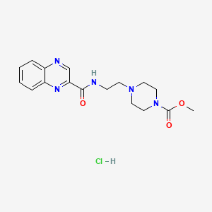 Methyl 4-(2-(quinoxaline-2-carboxamido)ethyl)piperazine-1-carboxylate hydrochloride