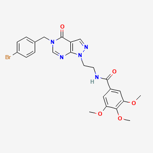 N-(2-(5-(4-bromobenzyl)-4-oxo-4,5-dihydro-1H-pyrazolo[3,4-d]pyrimidin-1-yl)ethyl)-3,4,5-trimethoxybenzamide