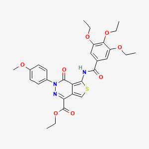 molecular formula C29H31N3O8S B2673318 ethyl 3-(4-methoxyphenyl)-4-oxo-5-(3,4,5-triethoxybenzamido)-3H,4H-thieno[3,4-d]pyridazine-1-carboxylate CAS No. 851951-92-3