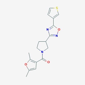 (2,5-Dimethylfuran-3-yl)(3-(5-(thiophen-3-yl)-1,2,4-oxadiazol-3-yl)pyrrolidin-1-yl)methanone