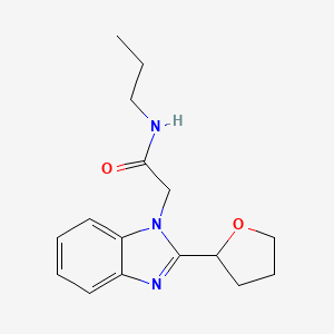 N-propyl-2-(2-(tetrahydrofuran-2-yl)-1H-benzo[d]imidazol-1-yl)acetamide