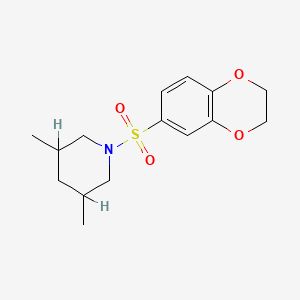 1-(2,3-Dihydro-1,4-benzodioxin-6-ylsulfonyl)-3,5-dimethylpiperidine
