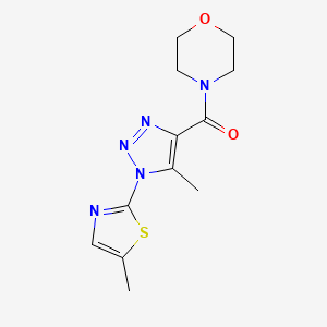 (5-methyl-1-(5-methylthiazol-2-yl)-1H-1,2,3-triazol-4-yl)(morpholino)methanone