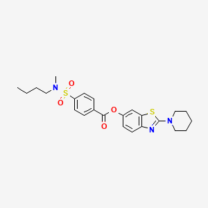 B2673349 2-(piperidin-1-yl)benzo[d]thiazol-6-yl 4-(N-butyl-N-methylsulfamoyl)benzoate CAS No. 953197-09-6