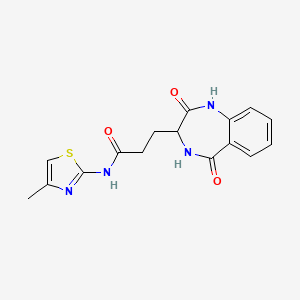 3-(2,5-dioxo-2,3,4,5-tetrahydro-1H-benzo[e][1,4]diazepin-3-yl)-N-(4-methylthiazol-2-yl)propanamide