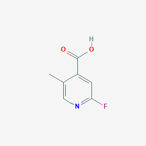 molecular formula C7H6FNO2 B2673357 2-Fluoro-5-methylisonicotinic acid CAS No. 1094345-91-1