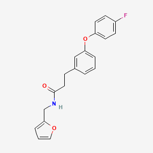 molecular formula C20H18FNO3 B2673361 3-(3-(4-fluorophenoxy)phenyl)-N-(furan-2-ylmethyl)propanamide CAS No. 1207000-63-2