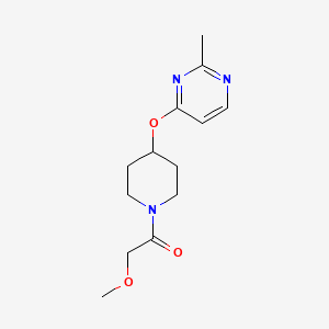 molecular formula C13H19N3O3 B2673362 2-Methoxy-1-(4-((2-methylpyrimidin-4-yl)oxy)piperidin-1-yl)ethanone CAS No. 2097929-61-6
