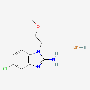 molecular formula C10H13BrClN3O B2673363 5-chloro-1-(2-methoxyethyl)-1H-benzo[d]imidazol-2-amine hydrobromide CAS No. 2411635-18-0