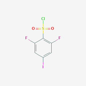 molecular formula C6H2ClF2IO2S B2673367 2,6-Difluoro-4-iodobenzenesulfonyl chloride CAS No. 874839-95-9