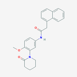 molecular formula C24H24N2O3 B2673430 N-[4-methoxy-3-(2-oxopiperidin-1-yl)phenyl]-2-(naphthalen-1-yl)acetamide CAS No. 941873-44-5