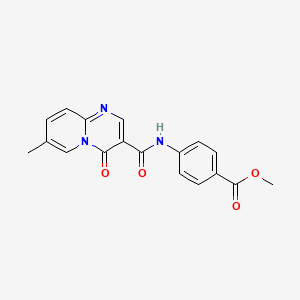 molecular formula C18H15N3O4 B2673450 methyl 4-{7-methyl-4-oxo-4H-pyrido[1,2-a]pyrimidine-3-amido}benzoate CAS No. 877649-90-6