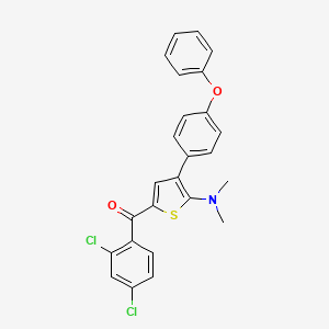 (2,4-Dichlorophenyl)(5-(dimethylamino)-4-(4-phenoxyphenyl)-2-thienyl)methanone