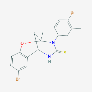 8-bromo-3-(4-bromo-3-methylphenyl)-2-methyl-5,6-dihydro-2H-2,6-methanobenzo[g][1,3,5]oxadiazocine-4(3H)-thione