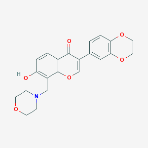 3-(2,3-Dihydro-1,4-benzodioxin-6-yl)-7-hydroxy-8-(morpholin-4-ylmethyl)chromen-4-one