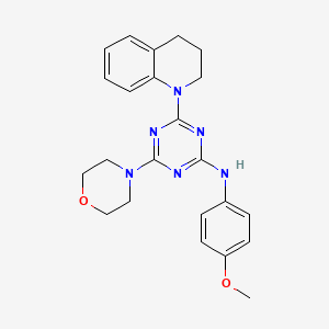 4-(3,4-dihydroquinolin-1(2H)-yl)-N-(4-methoxyphenyl)-6-morpholino-1,3,5-triazin-2-amine