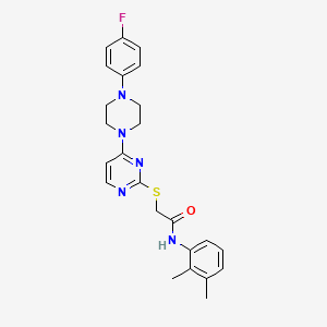 molecular formula C24H26FN5OS B2673485 N-(2,3-dimethylphenyl)-2-({4-[4-(4-fluorophenyl)piperazin-1-yl]pyrimidin-2-yl}sulfanyl)acetamide CAS No. 1116002-39-1