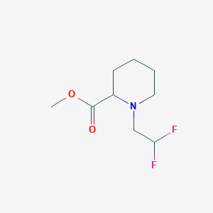 molecular formula C9H15F2NO2 B2673490 Methyl 1-(2,2-difluoroethyl)piperidine-2-carboxylate CAS No. 1565620-86-1