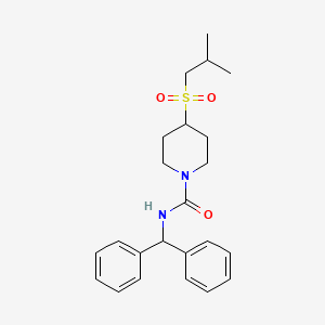 molecular formula C23H30N2O3S B2673531 N-benzhydryl-4-(isobutylsulfonyl)piperidine-1-carboxamide CAS No. 1796969-75-9