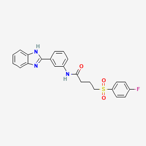 molecular formula C23H20FN3O3S B2673612 N-[3-(1H-1,3-benzodiazol-2-yl)phenyl]-4-(4-fluorobenzenesulfonyl)butanamide CAS No. 941900-98-7