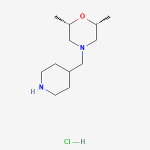 B2673619 (2R,6S)-2,6-Dimethyl-4-(piperidin-4-ylmethyl)morpholine;hydrochloride CAS No. 1938456-47-3