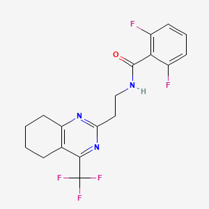 molecular formula C18H16F5N3O B2673641 2,6-difluoro-N-(2-(4-(trifluoromethyl)-5,6,7,8-tetrahydroquinazolin-2-yl)ethyl)benzamide CAS No. 1396757-56-4