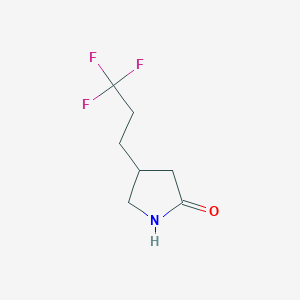molecular formula C7H10F3NO B2673659 4-(3,3,3-Trifluoropropyl)pyrrolidin-2-one CAS No. 1294000-91-1