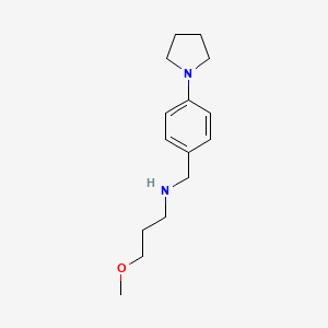 molecular formula C15H24N2O B2673669 3-methoxy-N-(4-(pyrrolidin-1-yl)benzyl)propan-1-amine CAS No. 919724-45-1