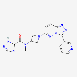 molecular formula C17H16N10O B2673670 N-methyl-N-{1-[3-(pyridin-3-yl)-[1,2,4]triazolo[4,3-b]pyridazin-6-yl]azetidin-3-yl}-1H-1,2,4-triazole-3-carboxamide CAS No. 2379986-53-3