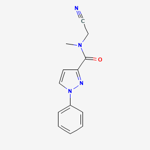 molecular formula C13H12N4O B2673673 N-(cyanomethyl)-N-methyl-1-phenyl-1H-pyrazole-3-carboxamide CAS No. 1281069-94-0