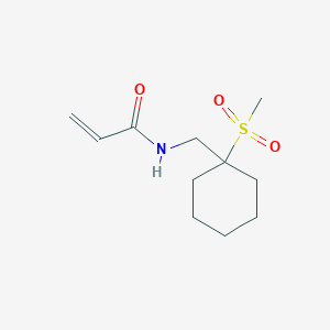 molecular formula C11H19NO3S B2673675 N-[(1-Methylsulfonylcyclohexyl)methyl]prop-2-enamide CAS No. 2361640-30-2