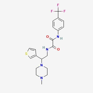 molecular formula C20H23F3N4O2S B2673705 N-[2-(4-methylpiperazin-1-yl)-2-(thiophen-3-yl)ethyl]-N'-[4-(trifluoromethyl)phenyl]ethanediamide CAS No. 946247-41-2