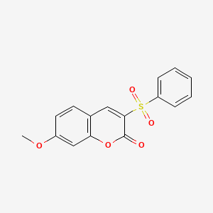molecular formula C16H12O5S B2673719 7-methoxy-3-(phenylsulfonyl)-2H-chromen-2-one CAS No. 64267-26-1
