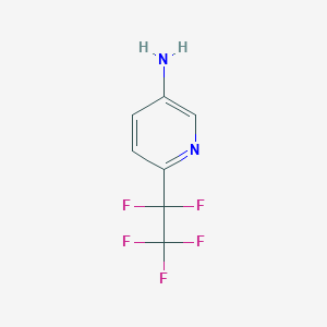 molecular formula C7H5F5N2 B2673720 6-(Perfluoroethyl)pyridin-3-amine CAS No. 317810-59-6