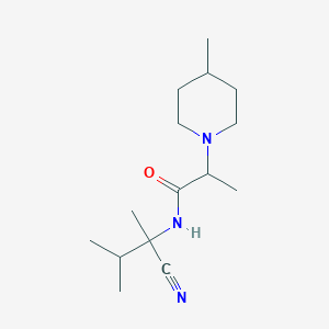 molecular formula C15H27N3O B2673739 N-(1-cyano-1,2-dimethylpropyl)-2-(4-methylpiperidin-1-yl)propanamide CAS No. 1038040-86-6