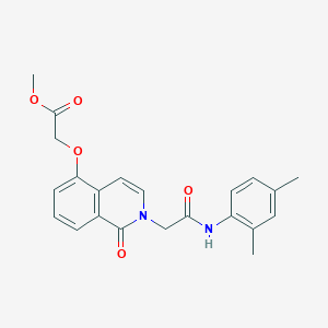 molecular formula C22H22N2O5 B2673741 methyl 2-[(2-{[(2,4-dimethylphenyl)carbamoyl]methyl}-1-oxo-1,2-dihydroisoquinolin-5-yl)oxy]acetate CAS No. 868224-94-6