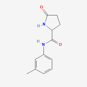 molecular formula C12H14N2O2 B2673750 5-Oxo-pyrrolidine-2-carboxylic acid m-tolylamide CAS No. 498558-11-5