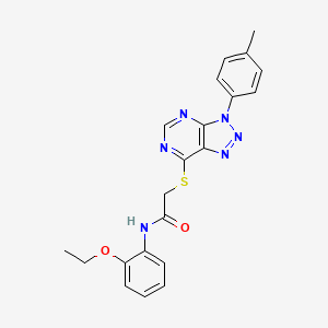 molecular formula C21H20N6O2S B2673765 N-(2-ethoxyphenyl)-2-((3-(p-tolyl)-3H-[1,2,3]triazolo[4,5-d]pyrimidin-7-yl)thio)acetamide CAS No. 863459-41-0