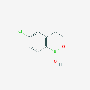 molecular formula C8H8BClO2 B2673780 6-Chloro-1-hydroxy-3,4-dihydro-2,1-benzoxaborinine CAS No. 2440166-54-9