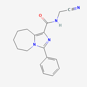 molecular formula C17H18N4O B2673789 N-(cyanomethyl)-3-phenyl-5H,6H,7H,8H,9H-imidazo[1,5-a]azepine-1-carboxamide CAS No. 1333876-56-4